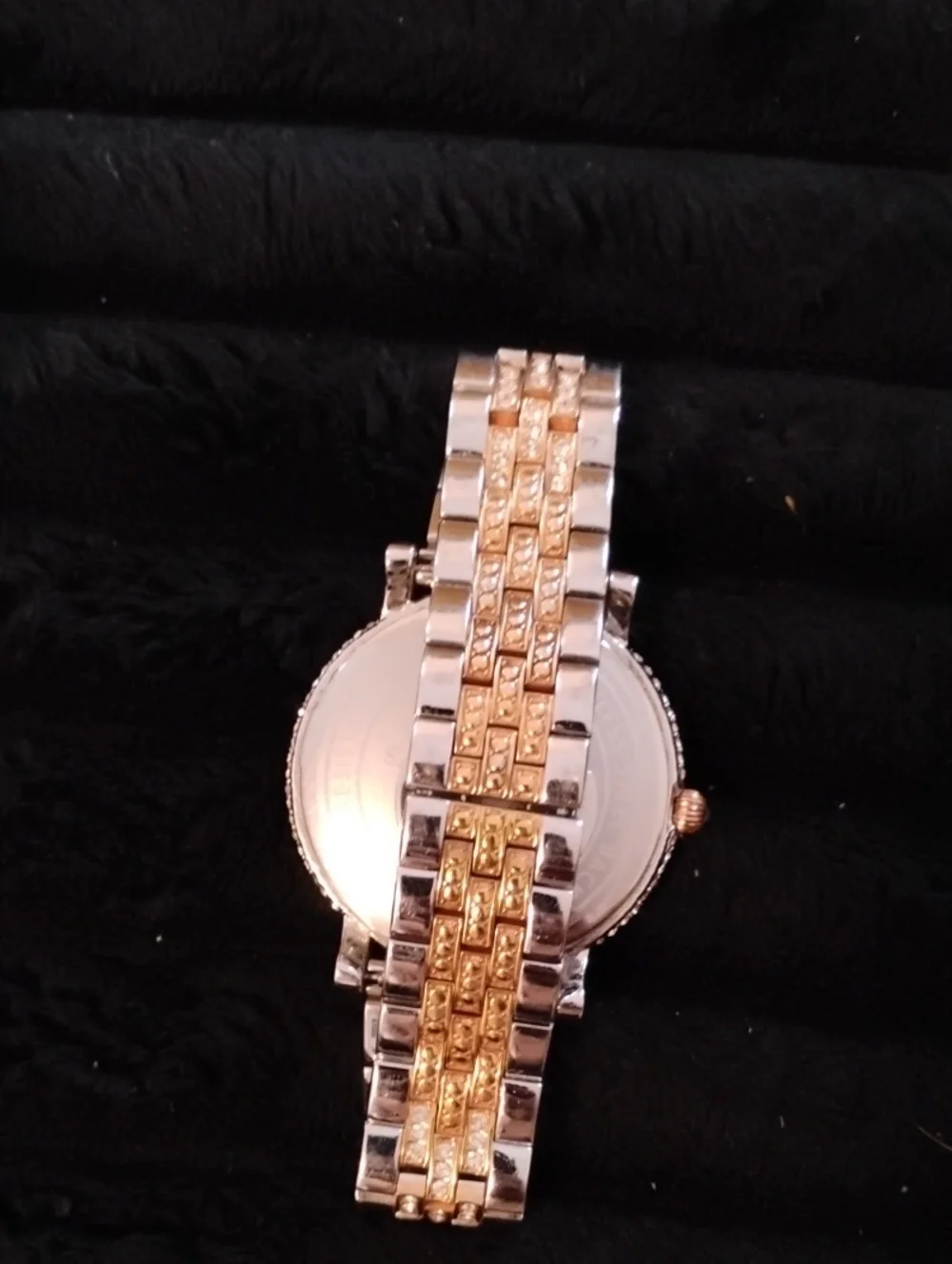 SHADOW TOYS CRYSTAL PAVE FASHION FEATURING 2TONE SILVER & ROSE GOLD WATCH EXCELL